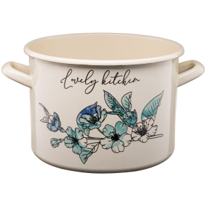 Garnek emaliowany FLORES 22cm/6L wzór 2